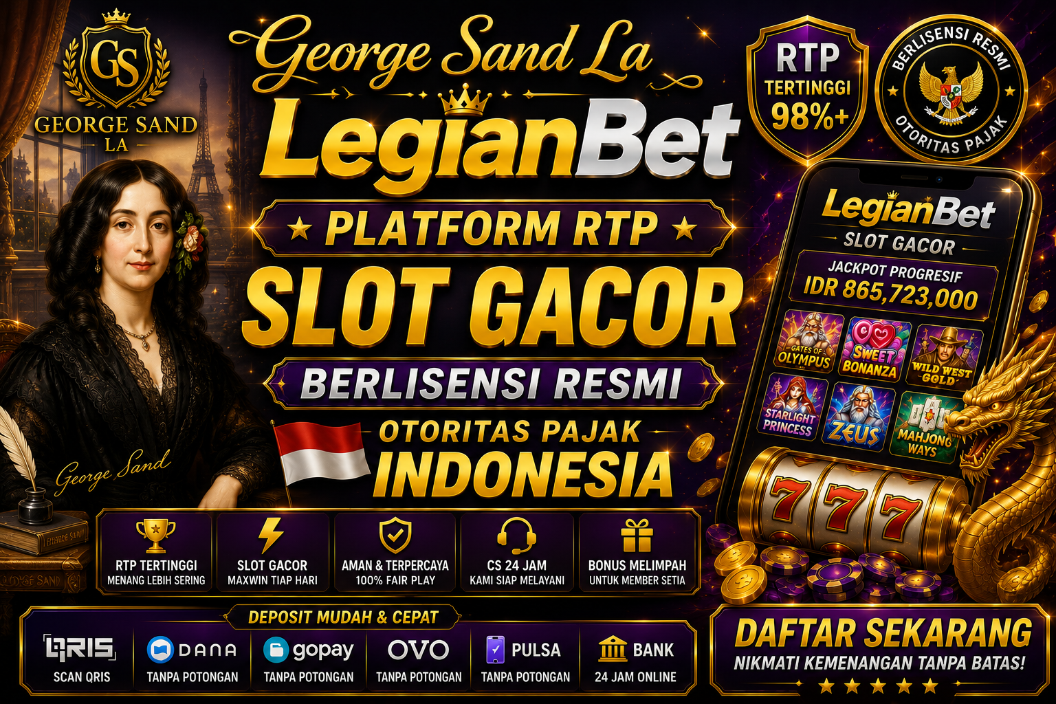 George Sand La LegianBet Platform RTP Slot Gacor Berlisensi Resmi Otoritas Pajak Indonesia